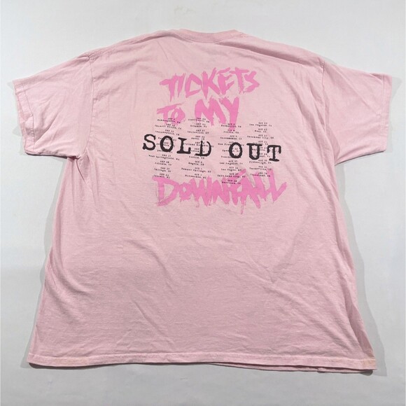 Machine Gun Kelly T-Shirt Mens Pink Crew Hip Hop Rap T Tour My Downfall Tee XL - Picture 7 of 9